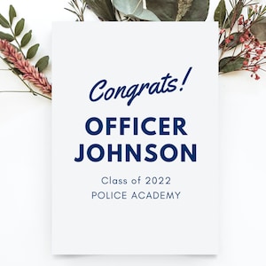 Personalized Police Academy Graduation Card, Custom Police Officer Graduation Gift For Him, Policeman Graduation, Police Week Gifts 2025
