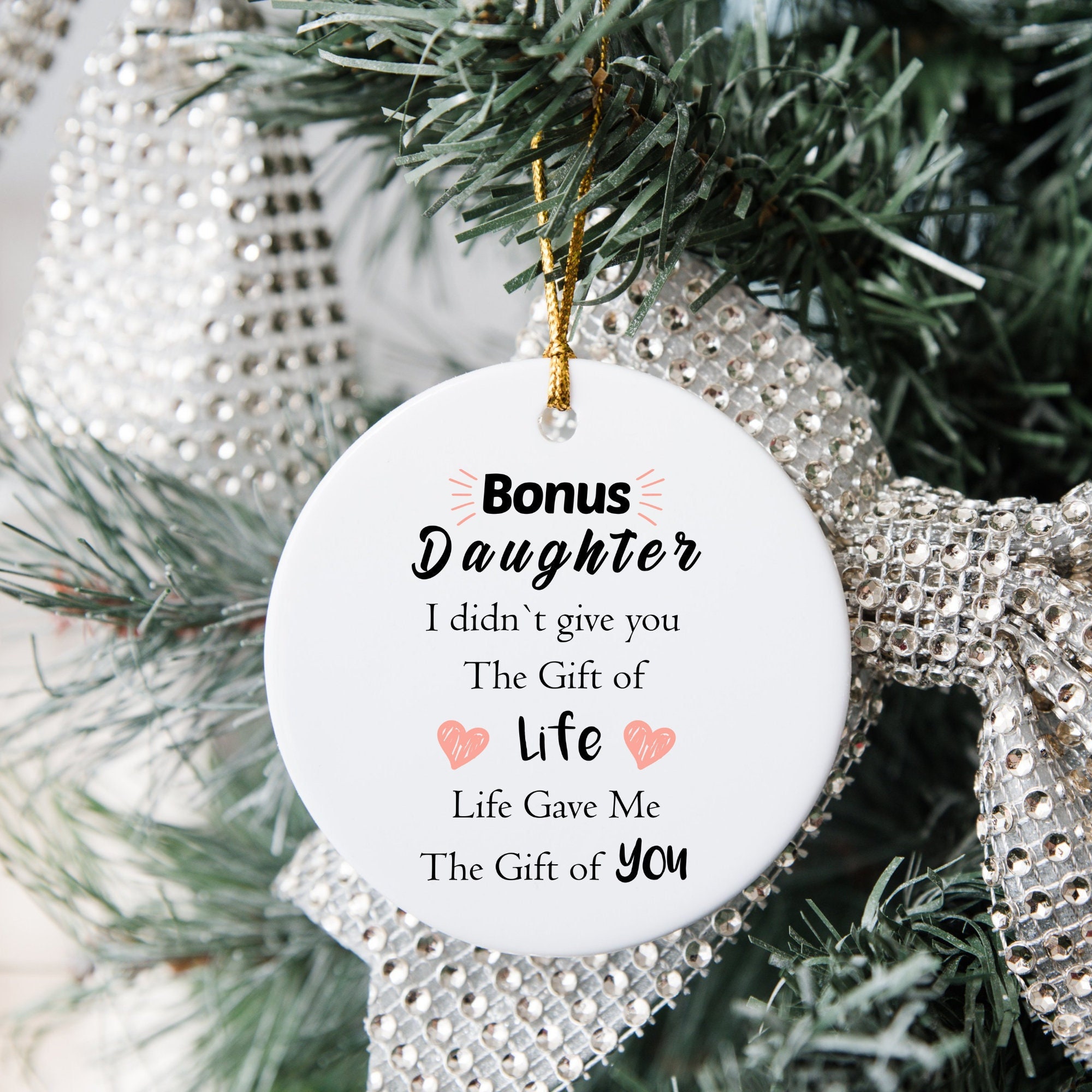 Bonus Daughter Ceramic Ornament