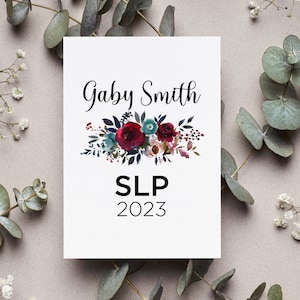 Personalized Speech Language Pathologist Card, Custom Slp Graduation Gift, Speech Therapist Greeting Card, Speech Therapy Folded Card
