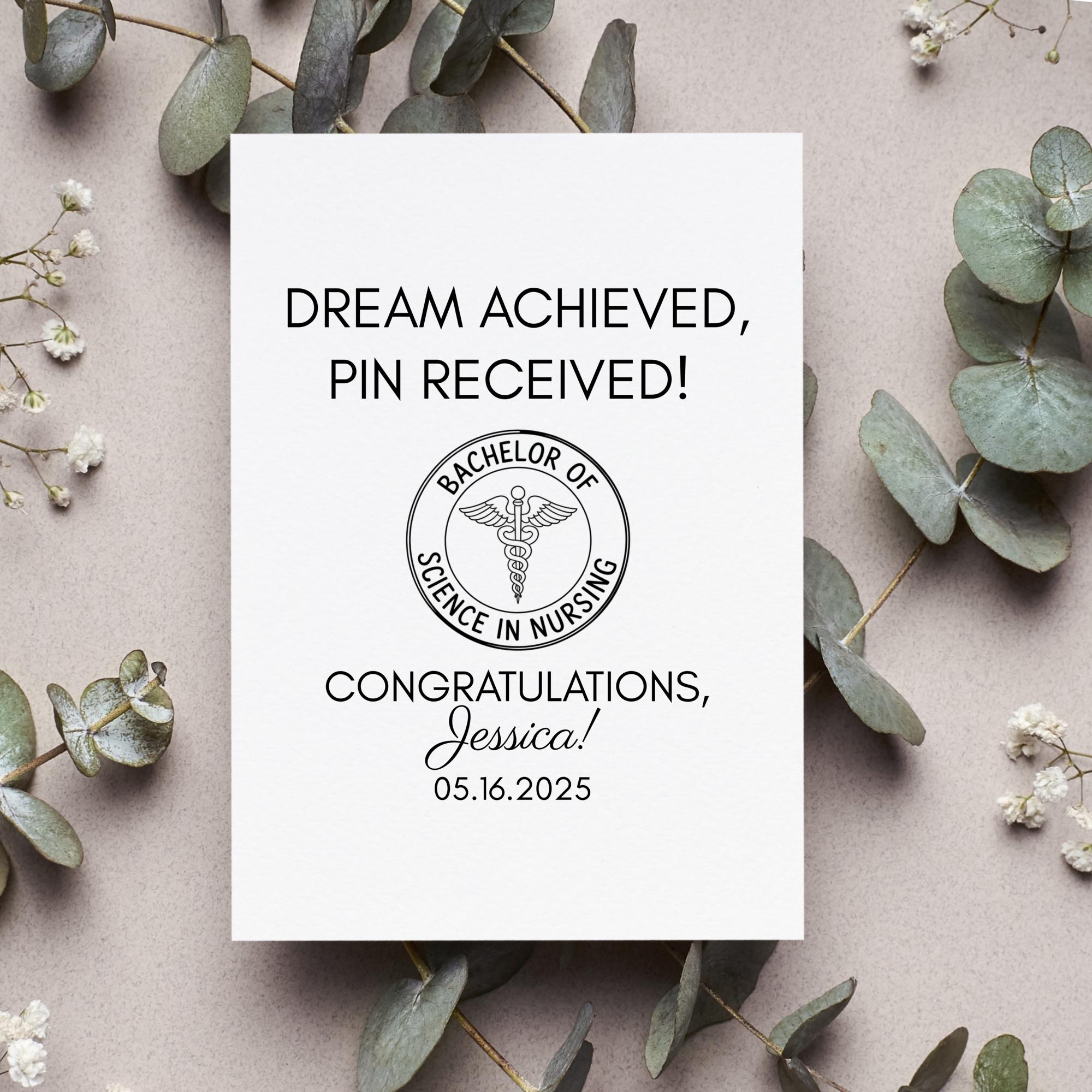 Personalized Bsn Pinning Ceremony Card, Bsn Graduation 2026 Gift
