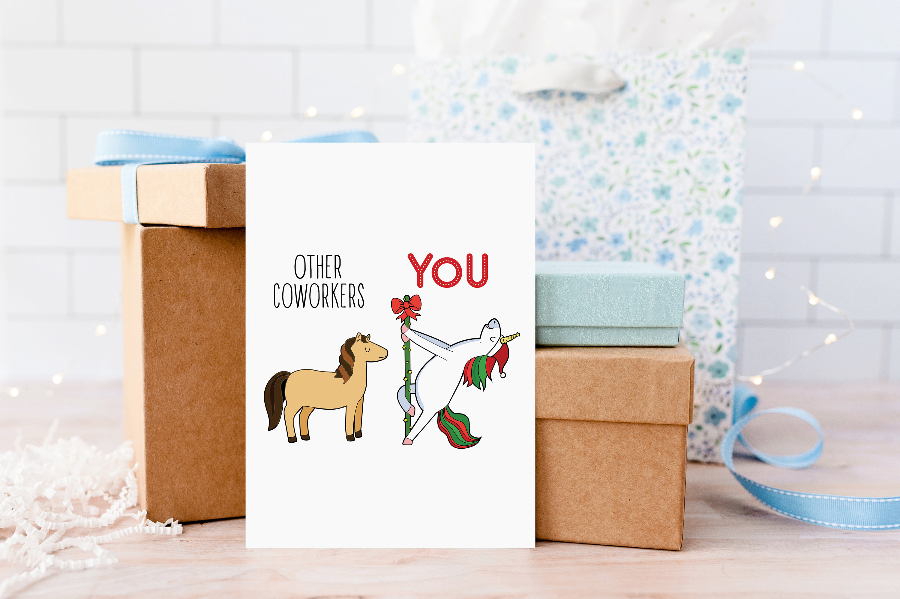 Christmas card to coworker