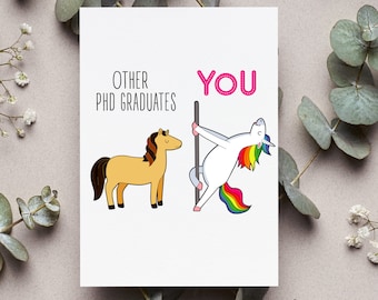 Phd Card, Phd Graduate Gift, Funny Phd Card, Doctor Folding Card, Phd Graduation Greeting Card, Doctor Card, Doctorate Gift