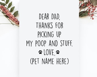 Personalized Dog Dad Card, Funny Dog Dad Father’s Day Gift, Dog Owner Birthday Card from Dog, Gift From Dog, Fur Dad Gift