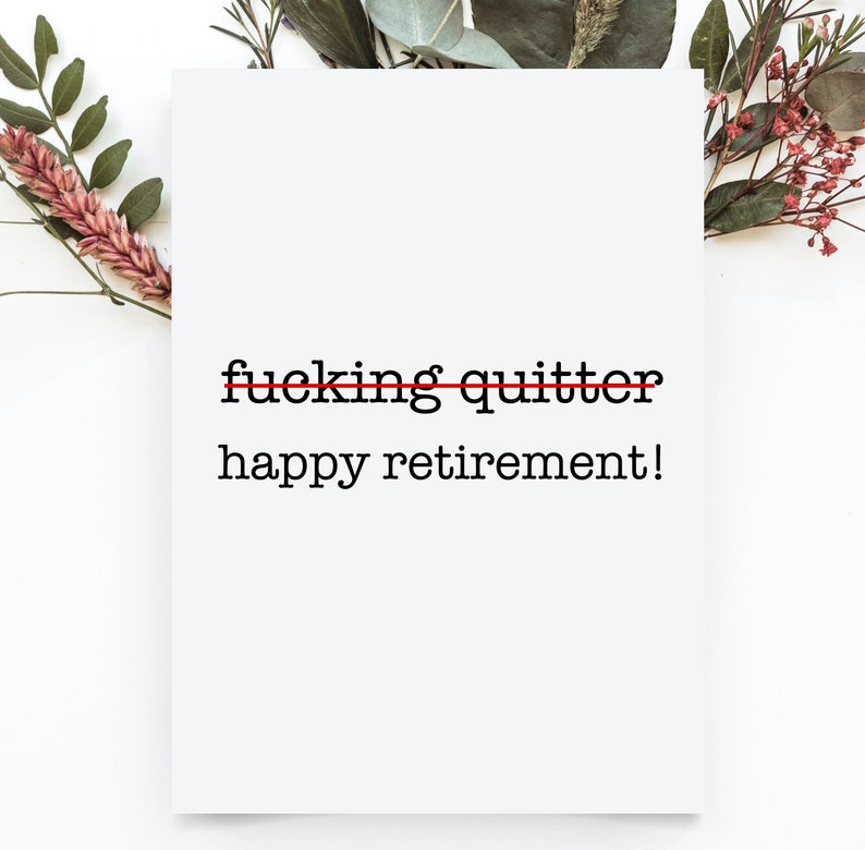 Funny Happy Retirement Card Funny Retirement Gift for Him Etsy