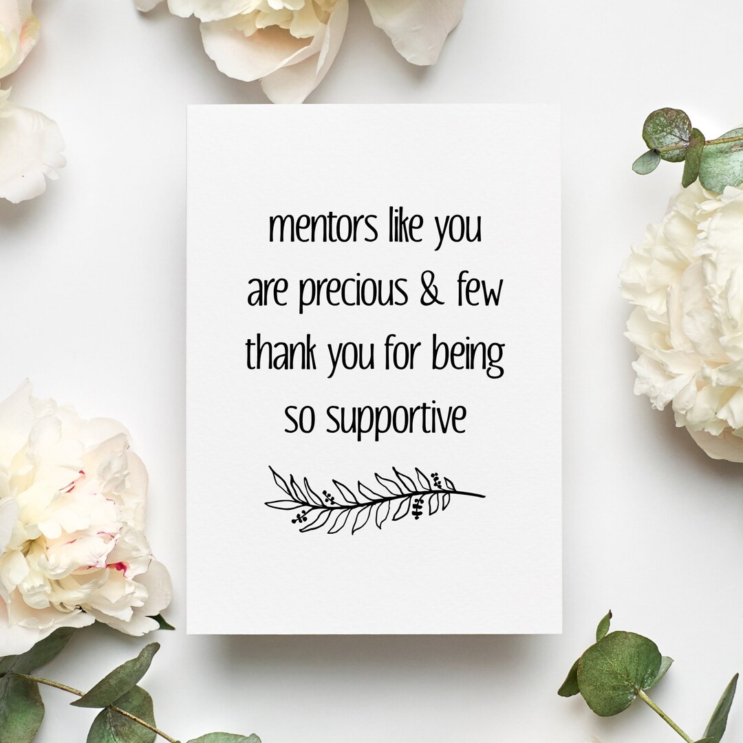 Mentor Card Mentor Gift Mentor Appreciation Gift Mentor Etsy