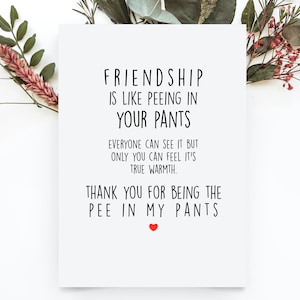 Funny Best Friend Card, Friendship Day Card, Funny Bestie Card, Funny Christmas Card, Friendship Gift For Her, Best Friend Birthday Card