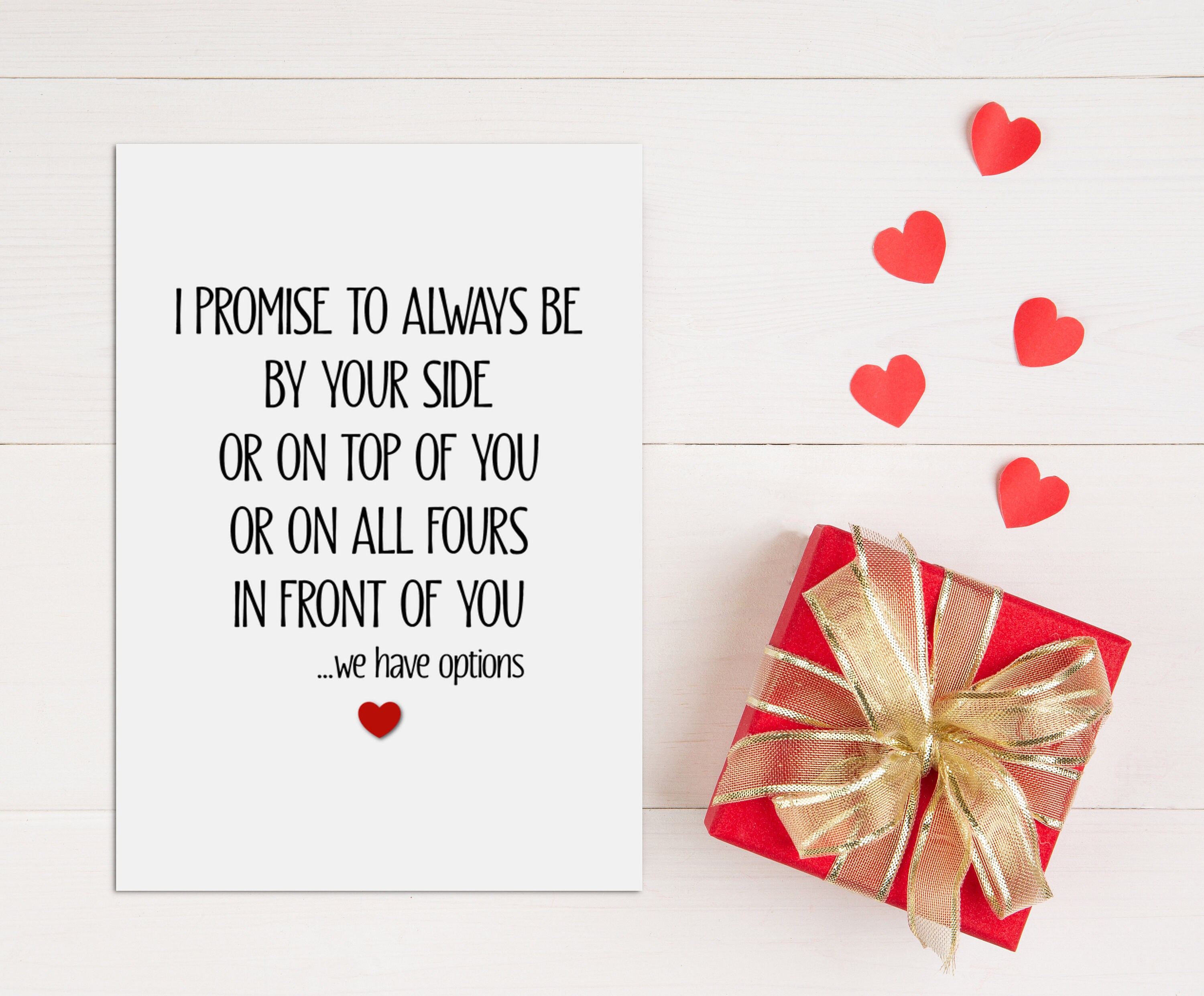 Lustige Jubiläumskarte Für Freund Oder Ehemann – „I Promise To Always Be By Your Side“, Geschenk Zum 1., 2., 3. Jahrestag