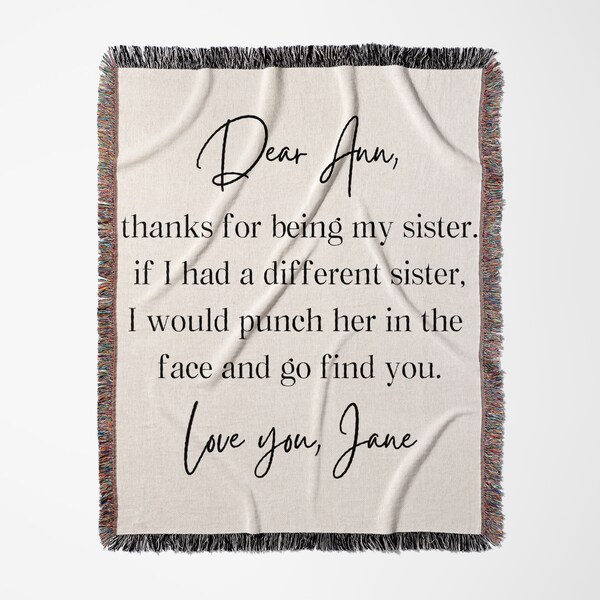 Personalized To My Sister Fleece Throw Blanket/Quilt - Birthday Gift Idea For Sister - You'll Always Be My Sister