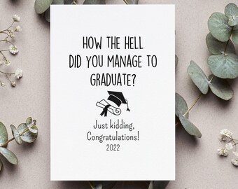 Funny Graduation Card For Guys, Masters Degree Graduation Card, Graduation Gift For Friend, Graduation Gift for Men, Graduation Card For Him