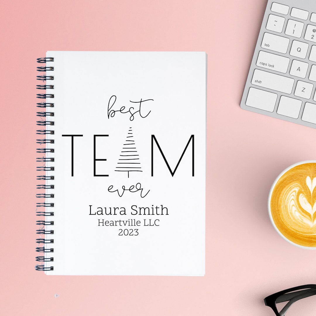Personalized Coworker Notebook, Best Team Ever Gift, Company Staff ...