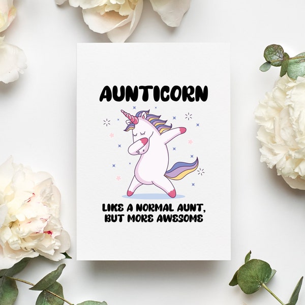 Funny Birthday Card Aunt - Etsy