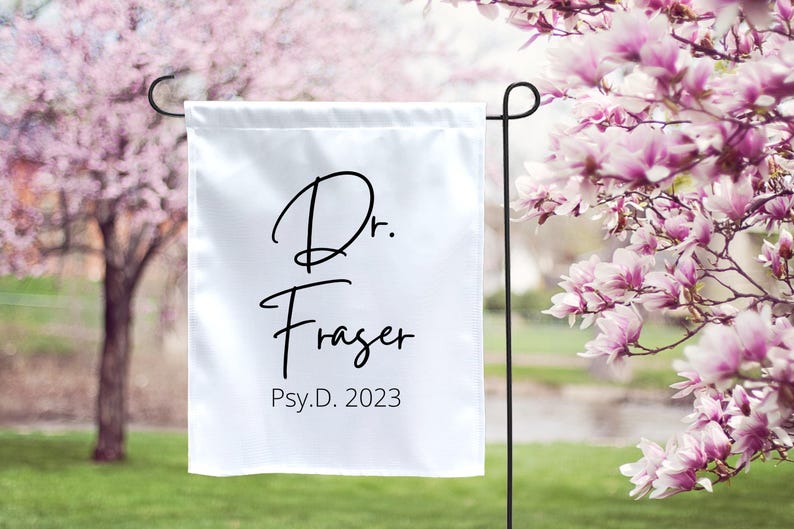 Psyd Graduation Personalized Psyd Graduation Garden Flag, Custom Doctor of Psychology ...