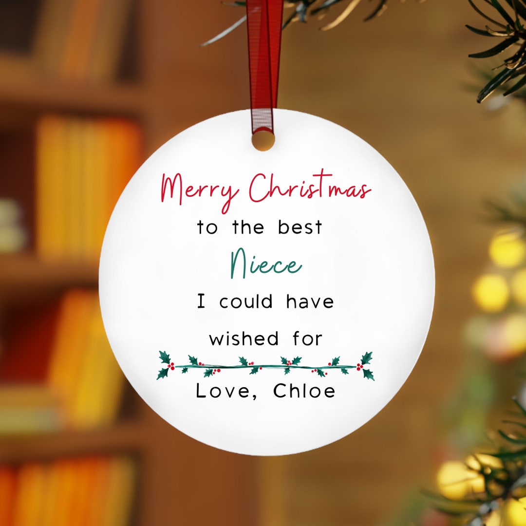 Personalized Merry Christmas for Niece Ornament Custom Best - Etsy