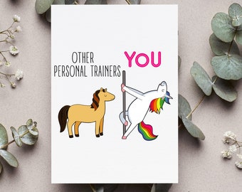 Personal Trainer Card, Personal Trainer Greeting Card, Funny Personal Trainer Card, Personal Trainer Birthday Gift, Personal Trainer Gift