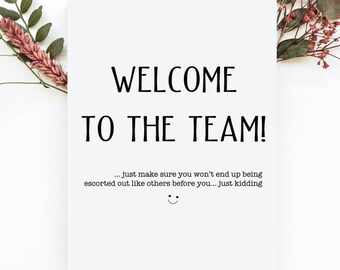 Welcome To The Team Card, Welcome To The Team Gift, Good Luck In New Job Card, New Job Gift For Coworker Man, New Job Gift For Women