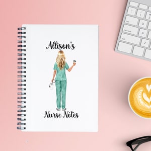 Personalized Nurse Notebook, Nursing School Spiral Notebook, Nurse Graduation For Her Gift, Rn Gift For Her, Custom Nurse Notebook