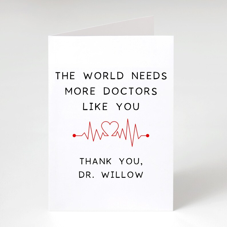 Personalized Thank You Doctor Card, Doctor Appreciation Gift, Medical Professional Greeting Card, Card For Doctor Best Friend, Dr Thank You image 5