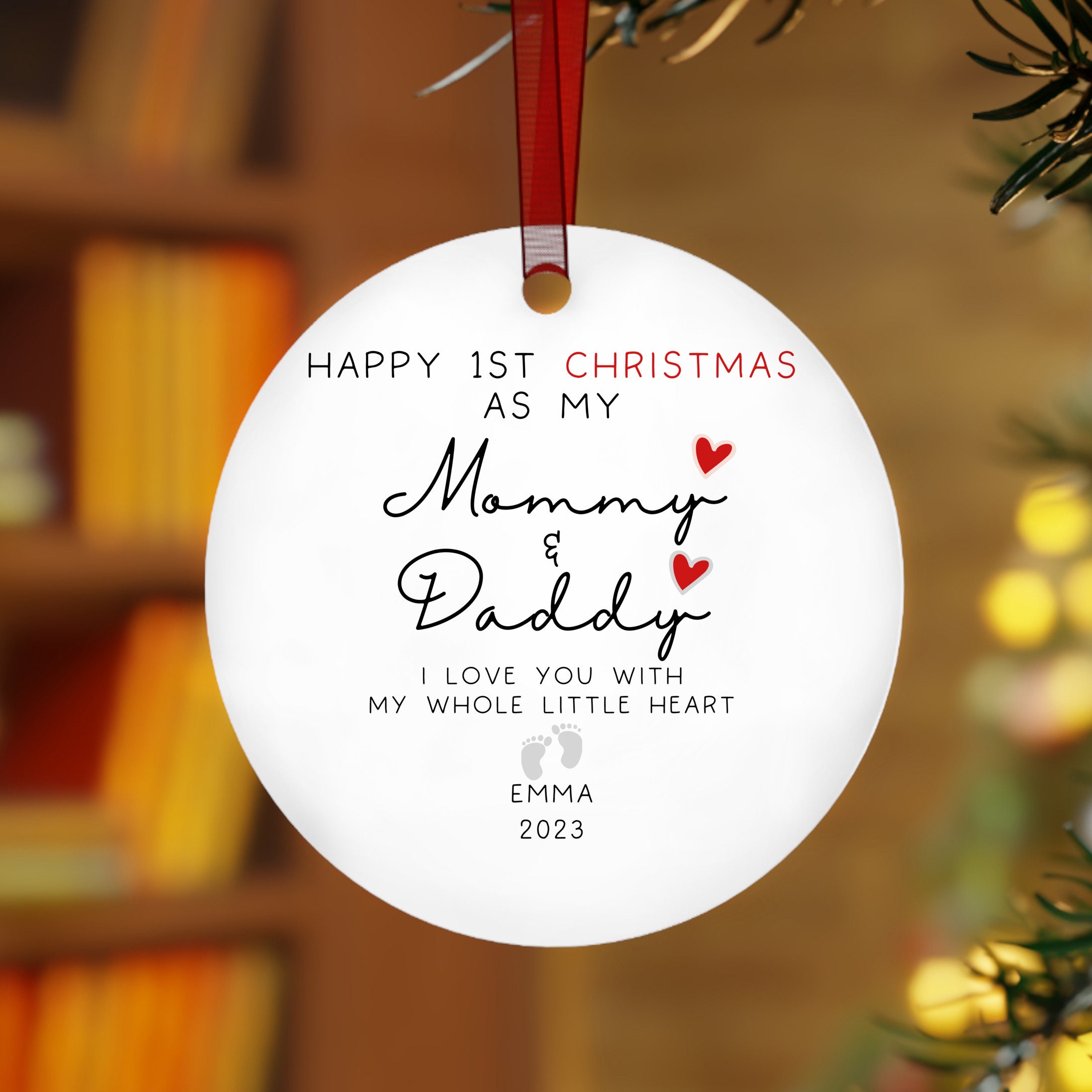 Personalized Baby's First Christmas Cards - Gift For New Parents