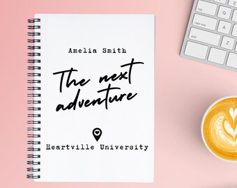 Personalized Leaving For College Notebook, Next Adventure Gift, University Acceptance Spiral Notebook, Freshman Journal, Next Adventure Gift