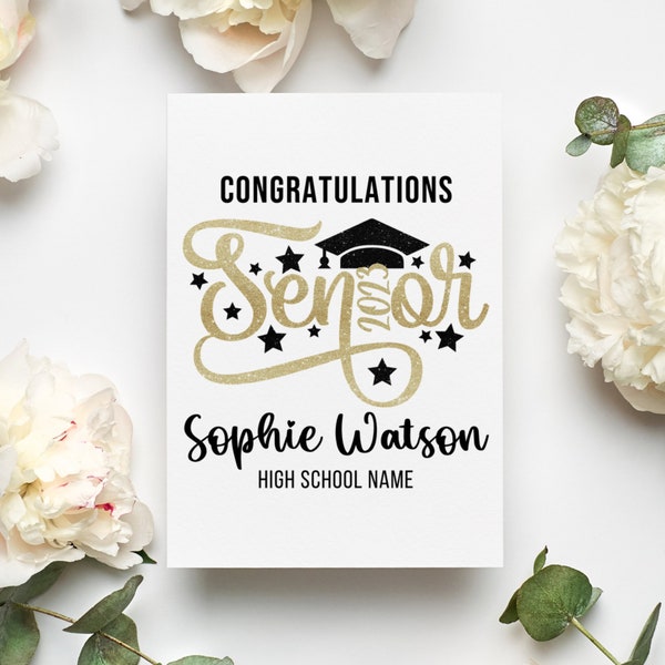 Personalized High School Graduation Card, Senior Class Of 2026, Congratulations Card For Granddaughter, High School Graduation Gift For Her