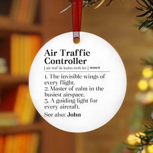 Personalized Air Traffic Controller Ornament, Atc Custom Gift, Air Traffic Controller Appreciation Christmas Ornament, Atc Custom Gift