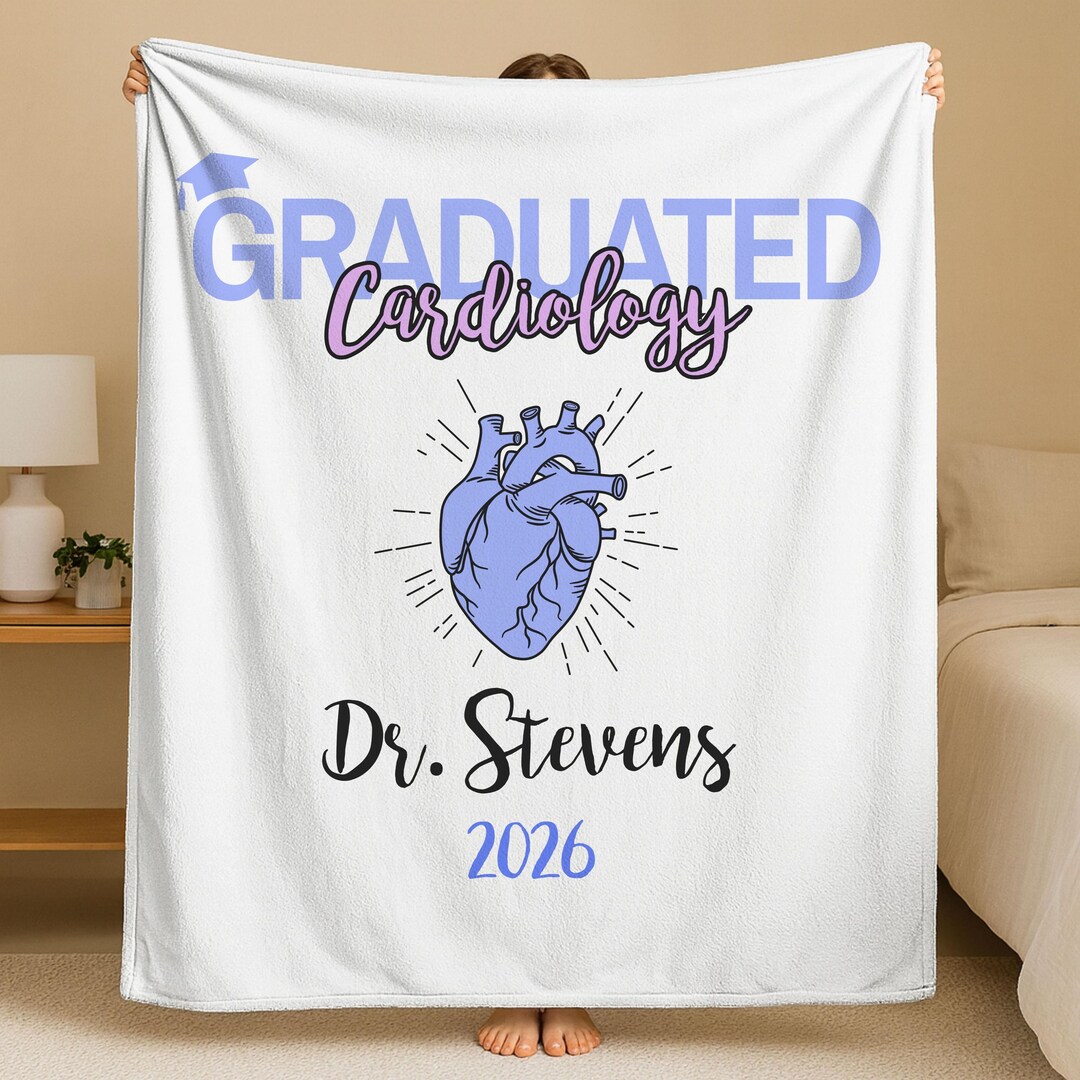 Cardiology Graduation Personalized Cardiologist Graduation Fleece Blanket, Cardiology ...