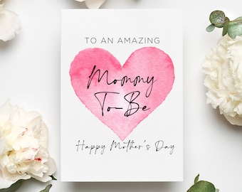 Mommy To Be Mother's Day Card, Happy Mother's Day From The Bump Card, Pregnant Mom Mother's Day Card, Mother To Be Mother's Day Gift