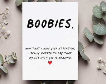 Funny Love You For Husband Card, Relationship Anniversary Gift, For Boyfriend Greeting Card, From Wife Folded Card, From Girlfriend Card