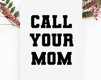 Call Your Mom Card, College Gifts For Son, College 2025, Going Away To College Card From Mom, College Card For Son, Funny College Gift