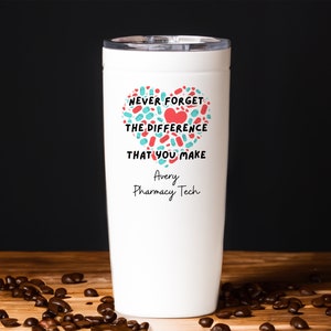 Personalized Pharmacy Tech Tumbler, Pharmacy Squad Gift, Pharmacy Week Travel Mug, Pharmacy Technician Outdoor Cup, Pharmacy Squad Gift