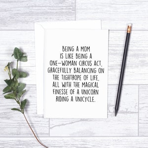 Being A Mom Card, Mom Appreciation Gift, Funny Mother's Day Greeting Card, Mom Birthday Folded Card, Being A Mom Gift image 4