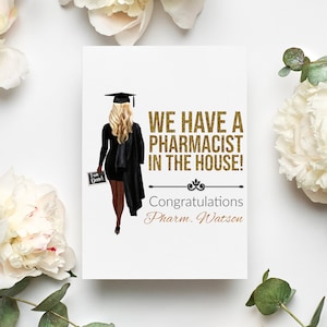 Personalized Pharmacist Graduation Card, Daughter Graduation Gift, We Have A Pharmacist Card, Pharmacy Graduation Card, New Pharmacist Gift