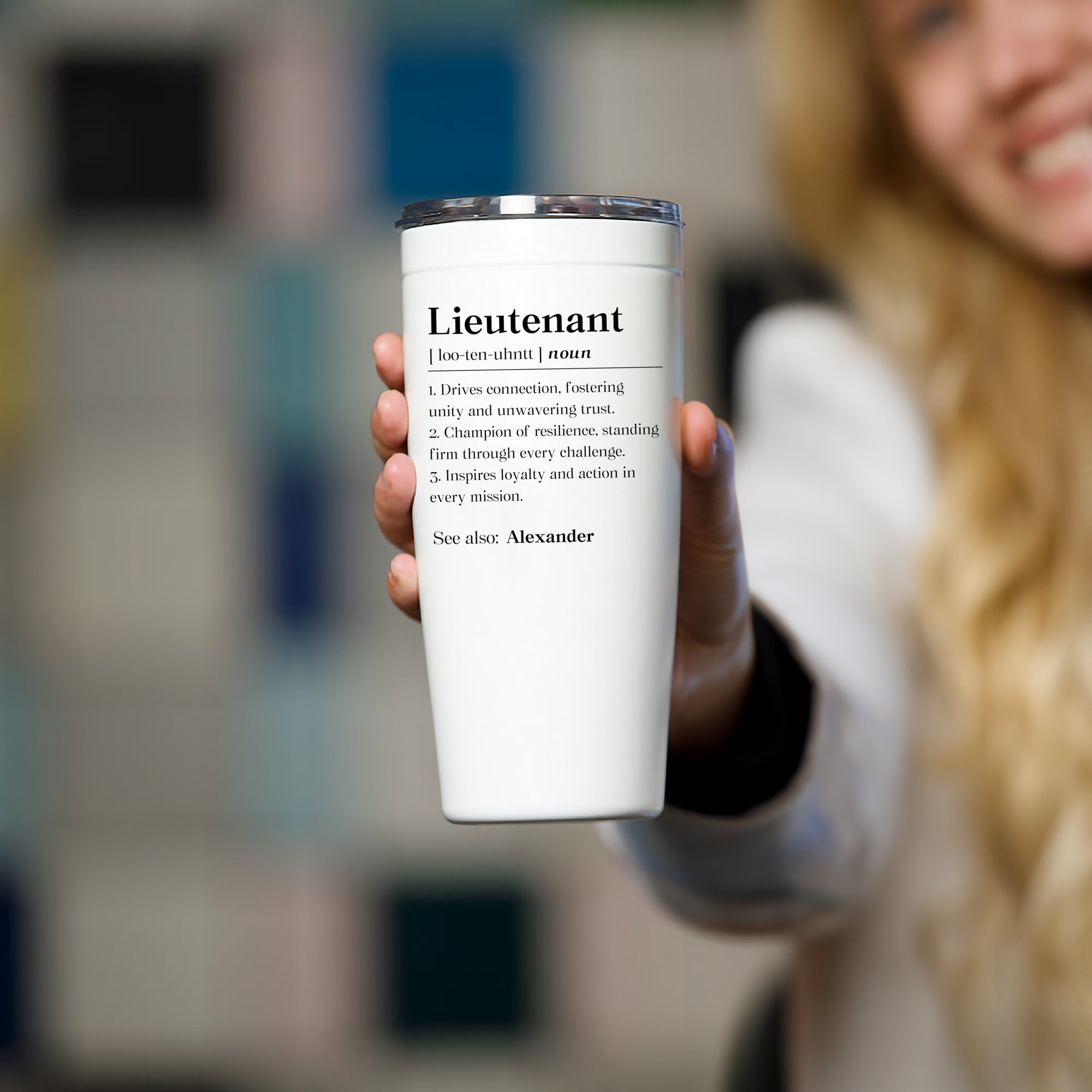 Personalized Lieutenant for Husband Tumbler, Military Officer ...