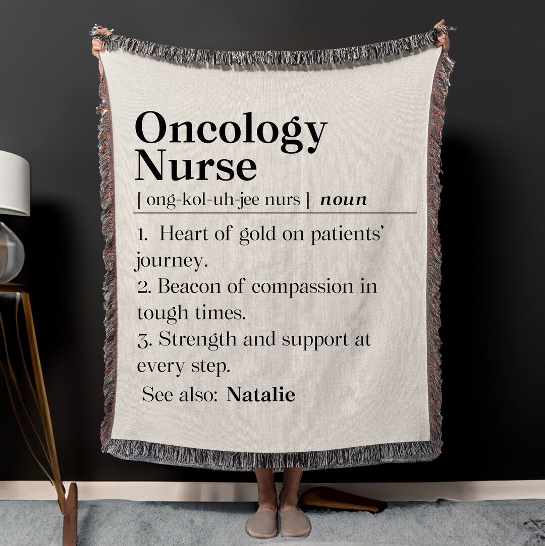 Personalized Oncology Nurse Thank You Woven Blanket New Etsy