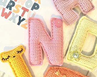 Letters name baby crochet/afgan/soft alphabet/garland with name/handicraft handmade/Christmas gift/birth one year gift