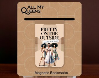 Smutty Inside Magnetic Bookmark, Black Woman Who Loves to Read, Affirmations Bookmark, African American Book Lover, Bookish Black Girl