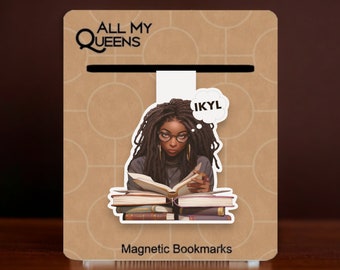I Know You Lying Magnetic Bookmark, IKYL, Black Woman Who Loves to Read, Book Accessory, African American Book Lover, Bookworm, Bookish