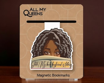 Book Boyfriend is Talking Magnetic Bookmark, Black Woman Who Loves to Read, Book Accessory, African American Book Lover, Bookworm, Book Club