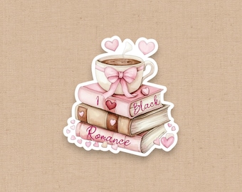 I Love Black Romance Sticker, Black Woman Who Loves to Read, Black Girl Stationery, African American Book Lover, Smut Reader, Kindle Sticker