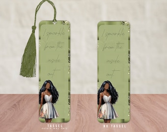 Black Girl Affirmation Bookmark, Black Woman Who Loves to Read, Book Accessory, African American Book Lover, Bookworm, Book Club, Bookish
