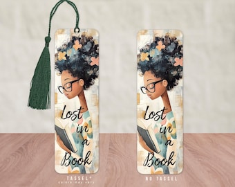 Black Girl Lost in a Book Bookmark, Black Woman Who Loves to Read, Book Accessory, African American Book Lover, Bookworm, Book Club, Bookish