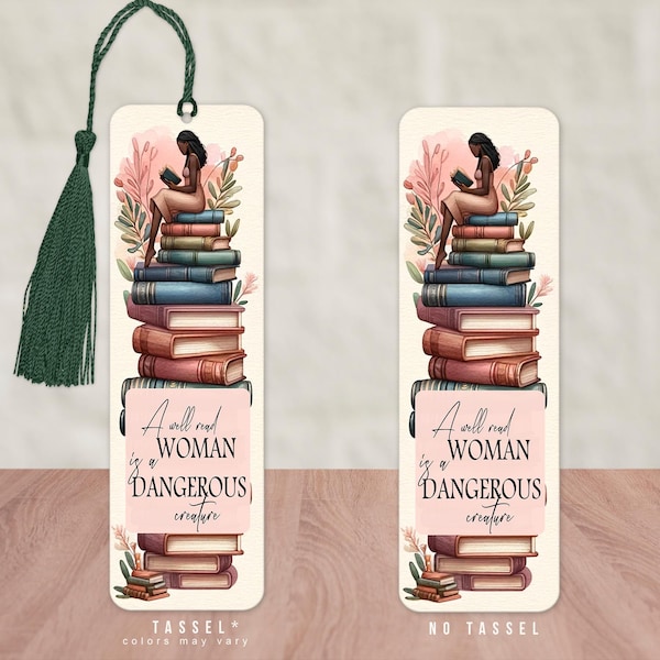Well Read Black Woman Bookmark, Black Woman Who Loves to Read, Book Accessory, African American Book Lover, Bookworm, Book Club, Bookish