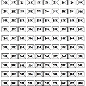 100 Envelope Savings Challenge Tracker