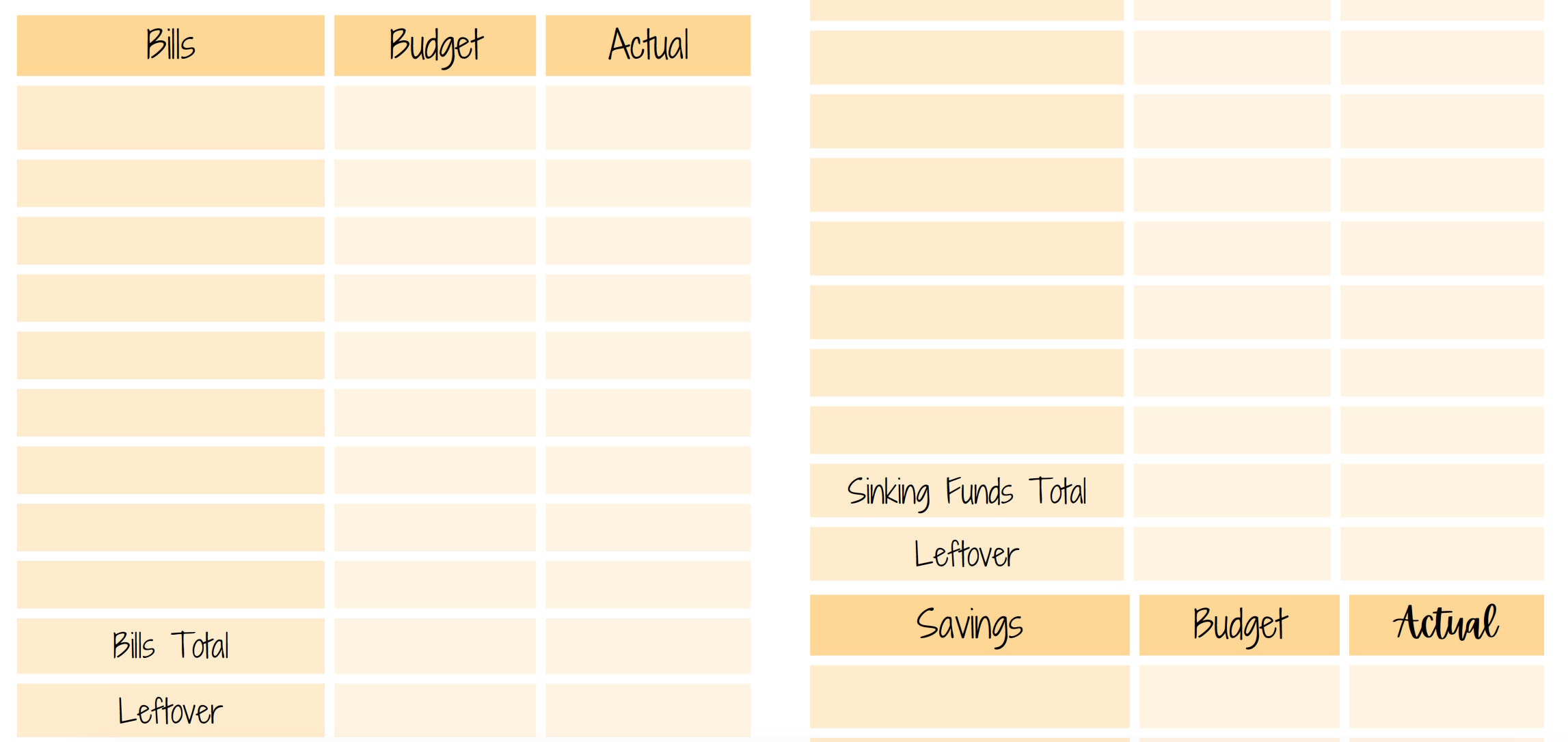 Paycheck Breakdown Template Etsy