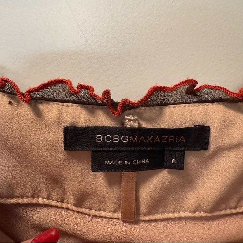 BCBG Max Azria Y2K Vintage Colorful Tiered Babydoll Mini Dress Strappy Ruffle 8 image 4