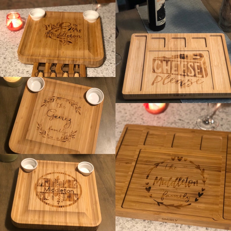 Hand personalized charcuterie board Wood burned design FREE SHIPPING Perfect for the Holidays image 6