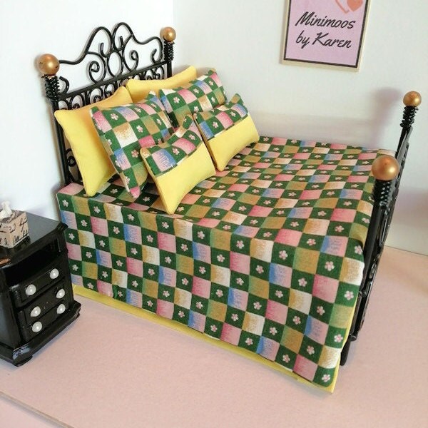Dolls House Handmade Bedding All Coordinating and Reversible Etsy UK
