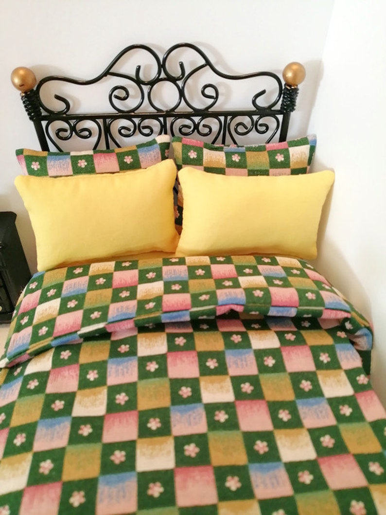 Dolls House Handmade Bedding All Coordinating and Reversible Etsy UK