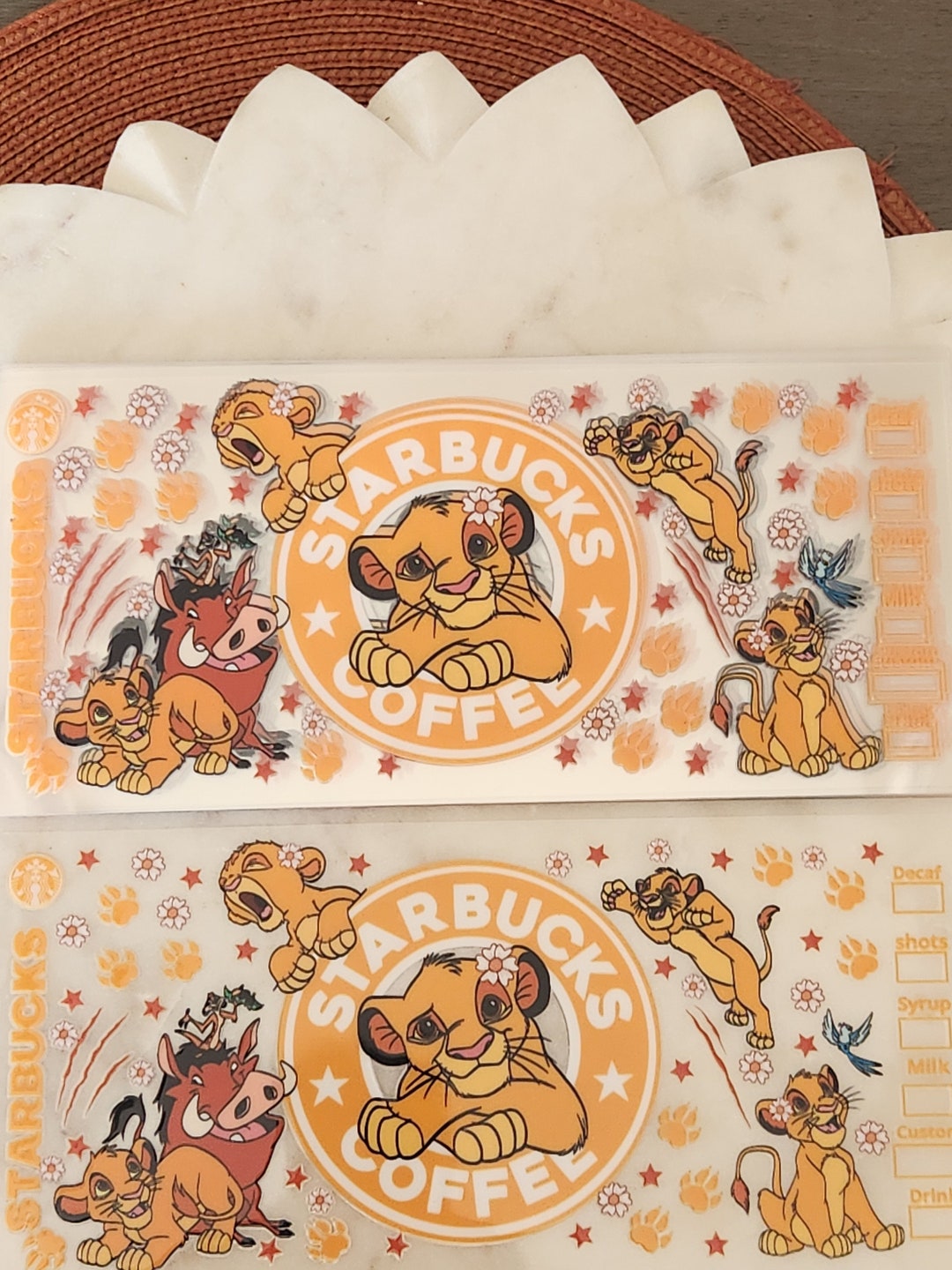 16oz UV DTF Lion Spring Wrap Ready to Apply Cup Wrap No Heat Needed ...