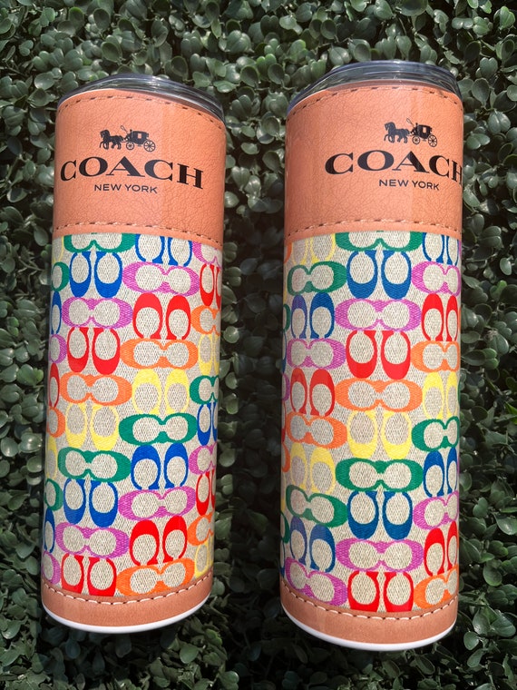 Purse Coach Bottle 20 Oz Tumbler Skinny Tumbler Cute Etsy